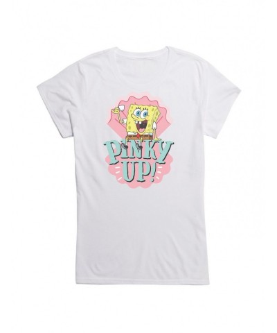 Hot Selling Spongebob Squarepants Pinky Up Girls T-Shirt $6.77 T-Shirts