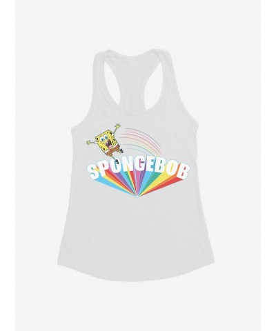 Trendy SpongeBob SquarePants Big Font Rainbow Girls Tank $5.98 Tanks