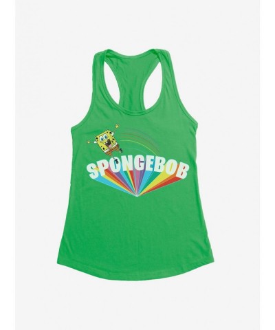 Trendy SpongeBob SquarePants Big Font Rainbow Girls Tank $5.98 Tanks