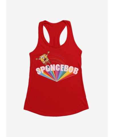 Trendy SpongeBob SquarePants Big Font Rainbow Girls Tank $5.98 Tanks