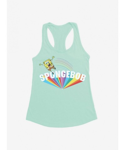 Trendy SpongeBob SquarePants Big Font Rainbow Girls Tank $5.98 Tanks