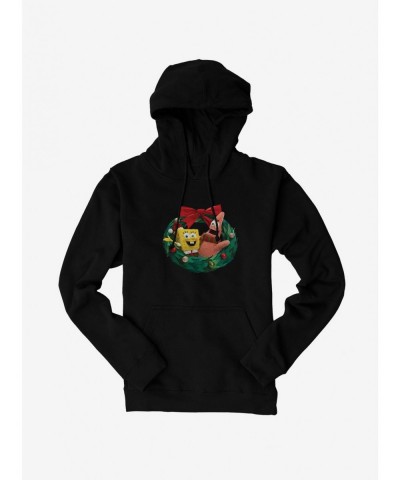 Best Deal SpongeBob SquarePants Christmas Wreath Hoodie $15.09 Hoodies