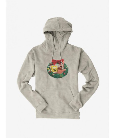 Best Deal SpongeBob SquarePants Christmas Wreath Hoodie $15.09 Hoodies