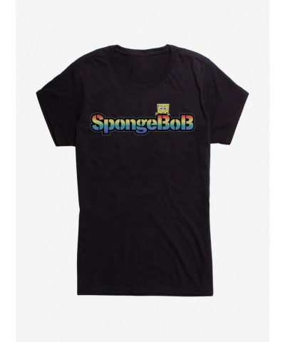 Value for Money Spongebob Squarepants Rainbow Logo Girls T-Shirt $9.16 T-Shirts