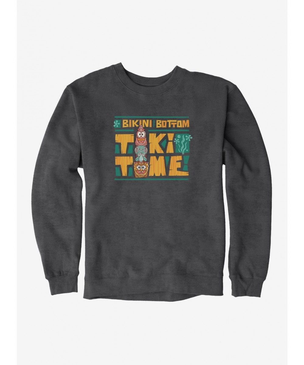 Hot Selling SpongeBob SquarePants Totem Pole Tiki Time Sweatshirt $12.10 Sweatshirts