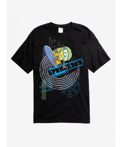 Wholesale SpongeBob Snowboard Neon Black T-Shirt $7.87 T-Shirts