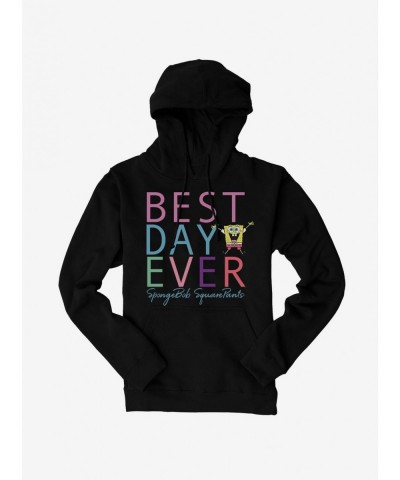 Cheap Sale SpongeBob SquarePants Best Day Ever Rainbow Hoodie $17.24 Hoodies