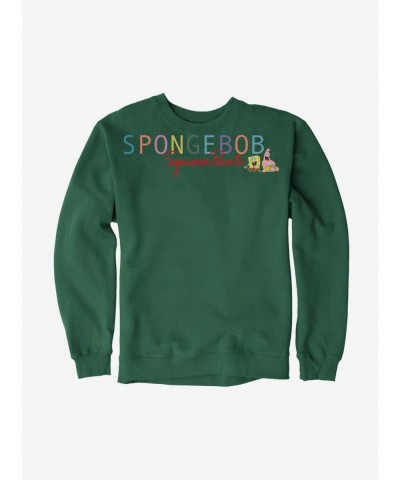 Limited Time Special SpongeBob SquarePants Rainbow Font Sweatshirt $11.81 Sweatshirts