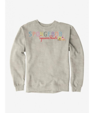 Limited Time Special SpongeBob SquarePants Rainbow Font Sweatshirt $11.81 Sweatshirts