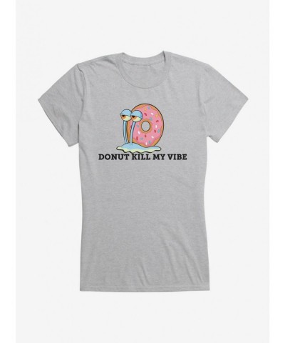 Low Price SpongeBob SquarePants Gary Donut Kill My Vibe Girls T-Shirt $8.96 T-Shirts