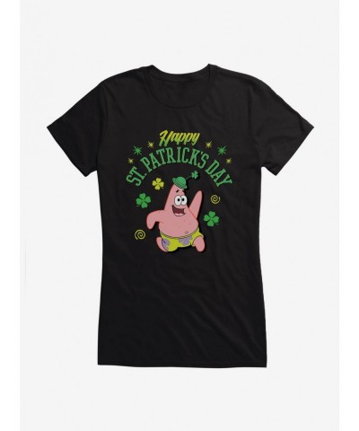 Flash Sale SpongeBob SquarePants Happy Saint Patrick's Day Hat Girls T-Shirt $9.36 T-Shirts