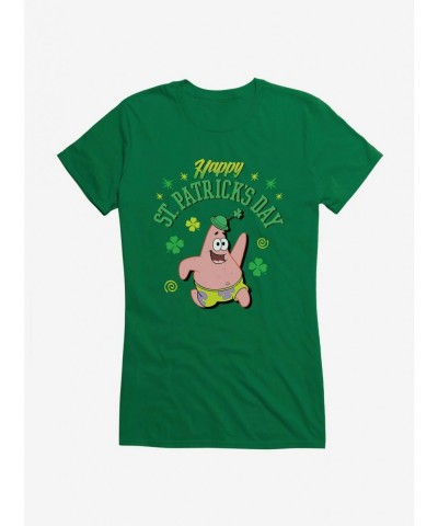 Flash Sale SpongeBob SquarePants Happy Saint Patrick's Day Hat Girls T-Shirt $9.36 T-Shirts