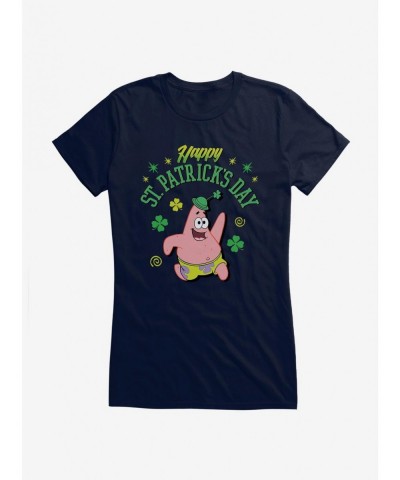 Flash Sale SpongeBob SquarePants Happy Saint Patrick's Day Hat Girls T-Shirt $9.36 T-Shirts