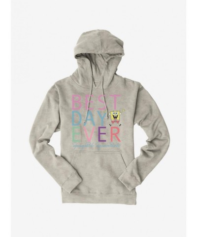 Cheap Sale SpongeBob SquarePants Best Day Ever Rainbow Hoodie $17.24 Hoodies