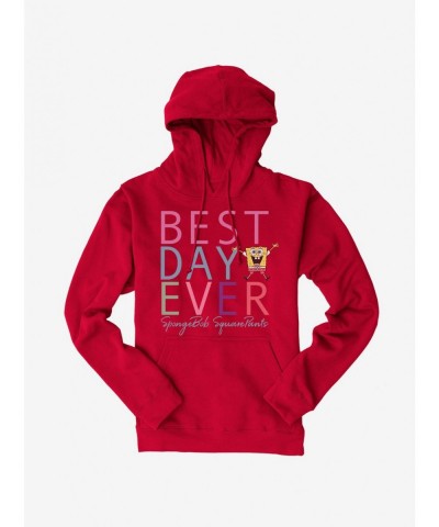 Cheap Sale SpongeBob SquarePants Best Day Ever Rainbow Hoodie $17.24 Hoodies