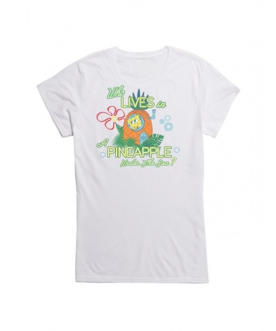 Seasonal Sale Spongebob Squarepants Who Lives In A Pineapple Girls T-Shirt $7.17 T-Shirts