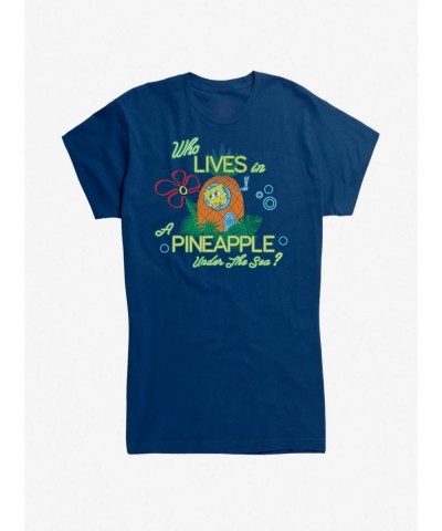 Seasonal Sale Spongebob Squarepants Who Lives In A Pineapple Girls T-Shirt $7.17 T-Shirts