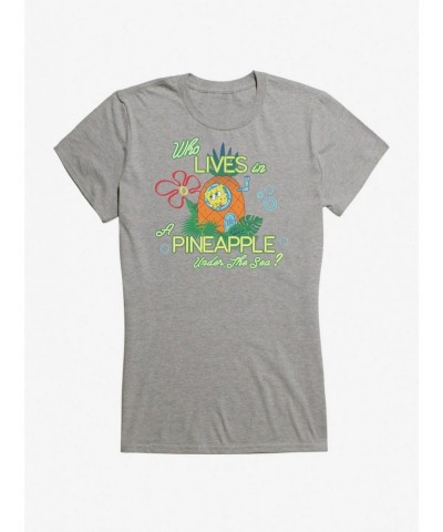 Seasonal Sale Spongebob Squarepants Who Lives In A Pineapple Girls T-Shirt $7.17 T-Shirts