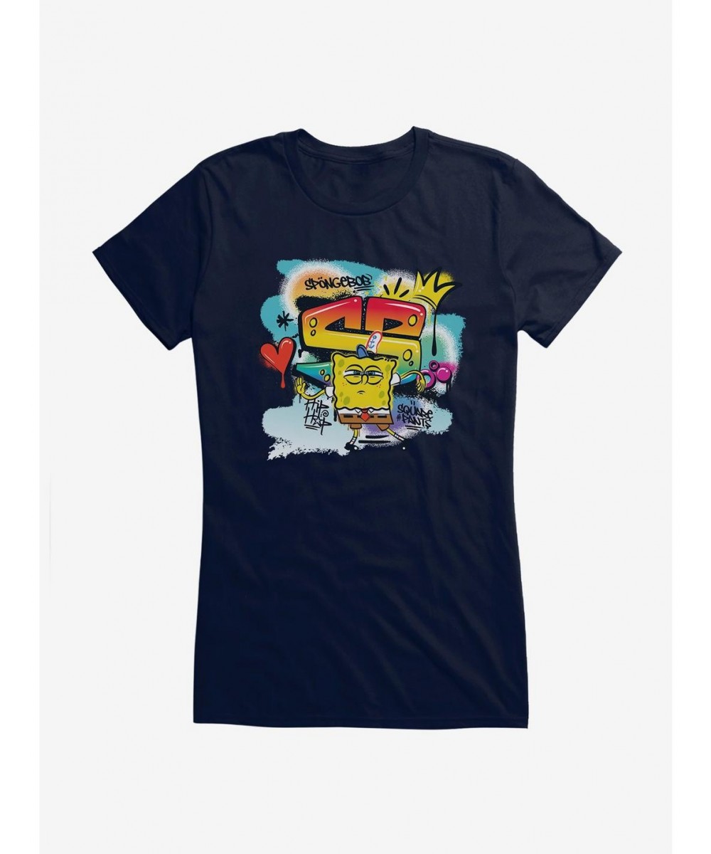 Absolute Discount SpongeBob SquarePants Hip Hop King Girls T-Shirt $9.76 T-Shirts