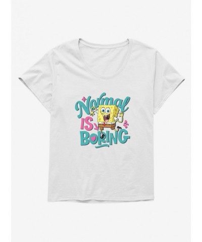 Festival Price SpongeBob SquarePants Normal Is Boring Girls T-Shirt Plus Size $8.13 T-Shirts