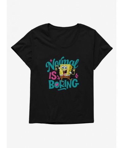 Festival Price SpongeBob SquarePants Normal Is Boring Girls T-Shirt Plus Size $8.13 T-Shirts