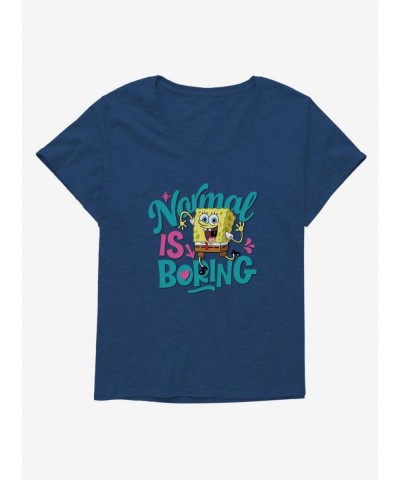 Festival Price SpongeBob SquarePants Normal Is Boring Girls T-Shirt Plus Size $8.13 T-Shirts