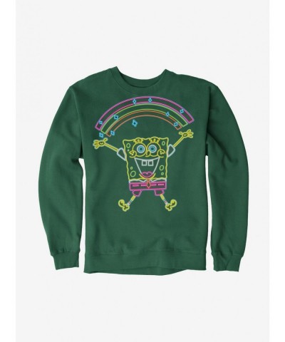 Value for Money SpongeBob SquarePants Neon Rainbow Sparkle Sweatshirt $10.63 Sweatshirts