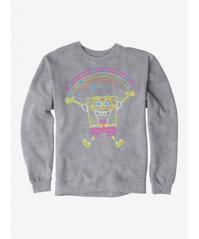 Value for Money SpongeBob SquarePants Neon Rainbow Sparkle Sweatshirt $10.63 Sweatshirts