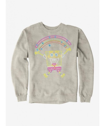 Value for Money SpongeBob SquarePants Neon Rainbow Sparkle Sweatshirt $10.63 Sweatshirts