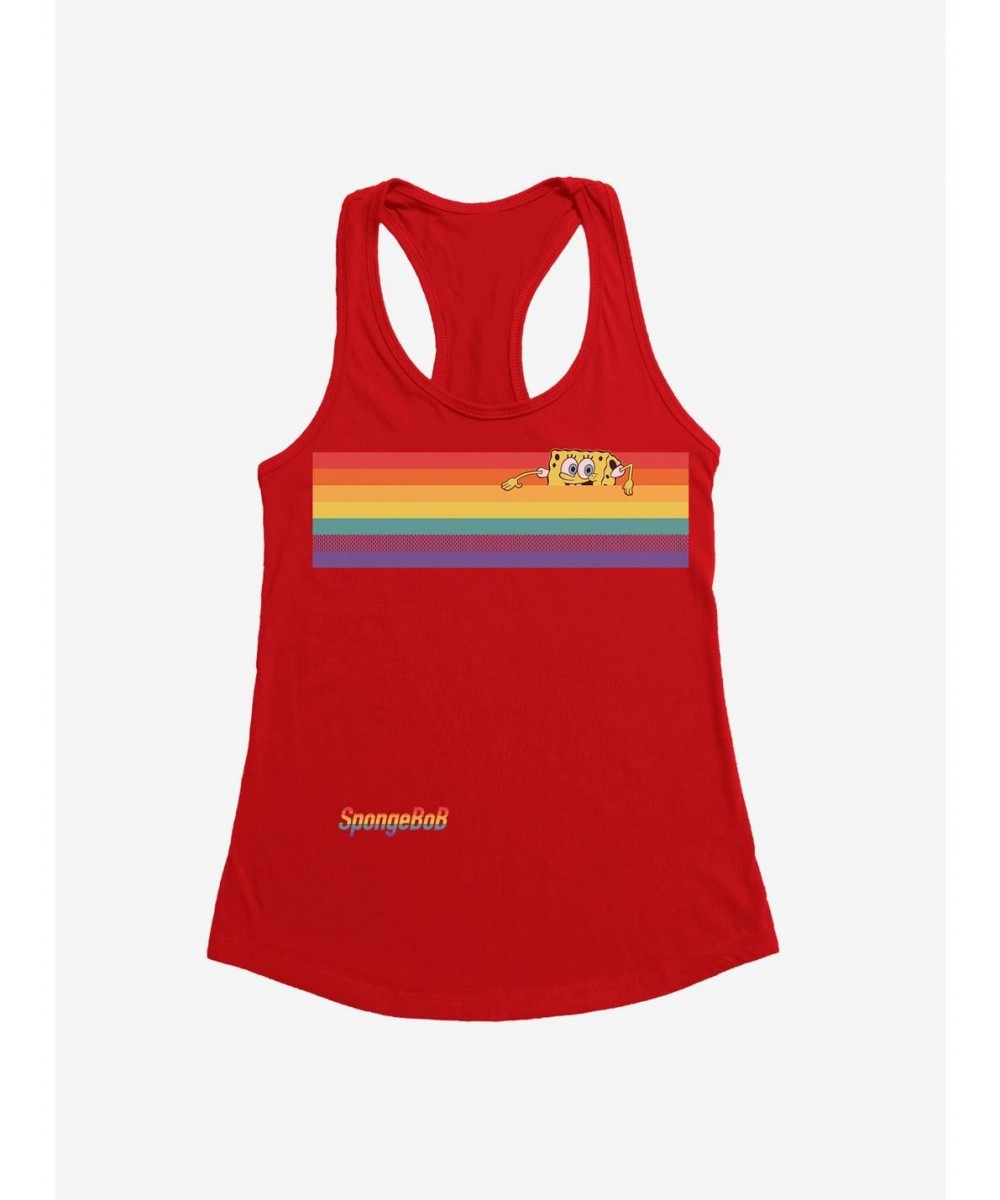 Discount SpongeBob SquarePants Rainbow Bar Girls Tank $7.37 Tanks