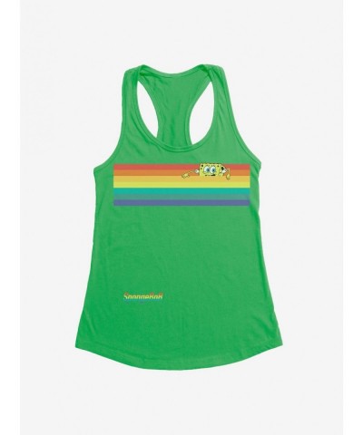 Discount SpongeBob SquarePants Rainbow Bar Girls Tank $7.37 Tanks