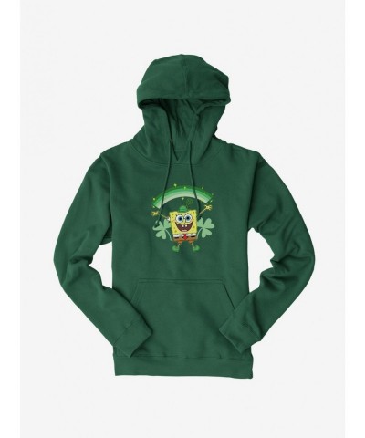 Trendy SpongeBob SquarePants Green Rainbow Hoodie $16.52 Hoodies