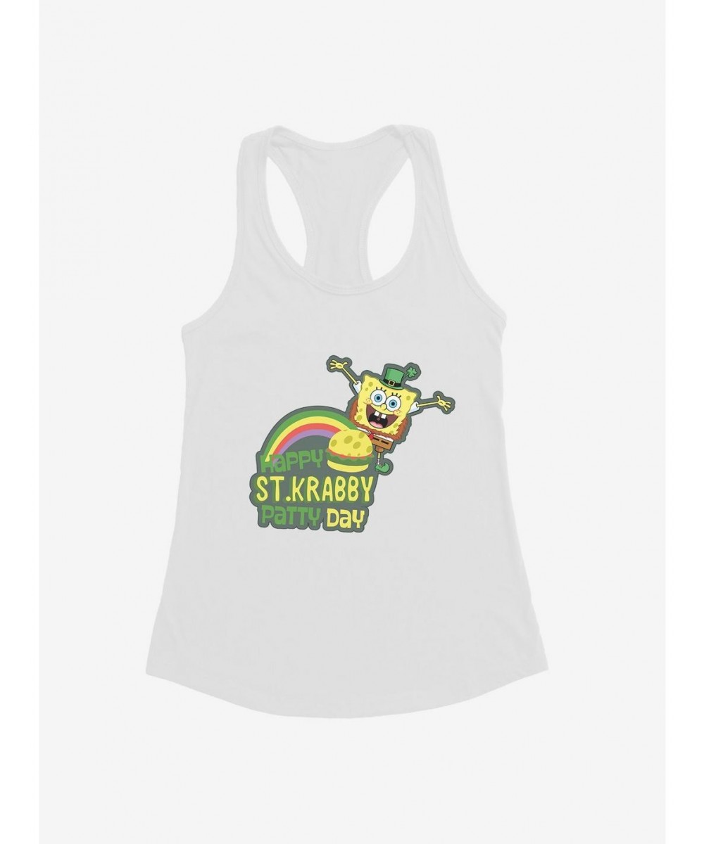 Pre-sale Discount SpongeBob SquarePants Happy St. Krabby Patty Day Girls Tank $7.37 Tanks