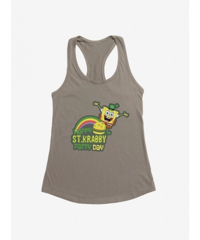 Pre-sale Discount SpongeBob SquarePants Happy St. Krabby Patty Day Girls Tank $7.37 Tanks