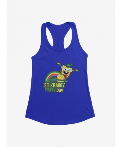 Pre-sale Discount SpongeBob SquarePants Happy St. Krabby Patty Day Girls Tank $7.37 Tanks