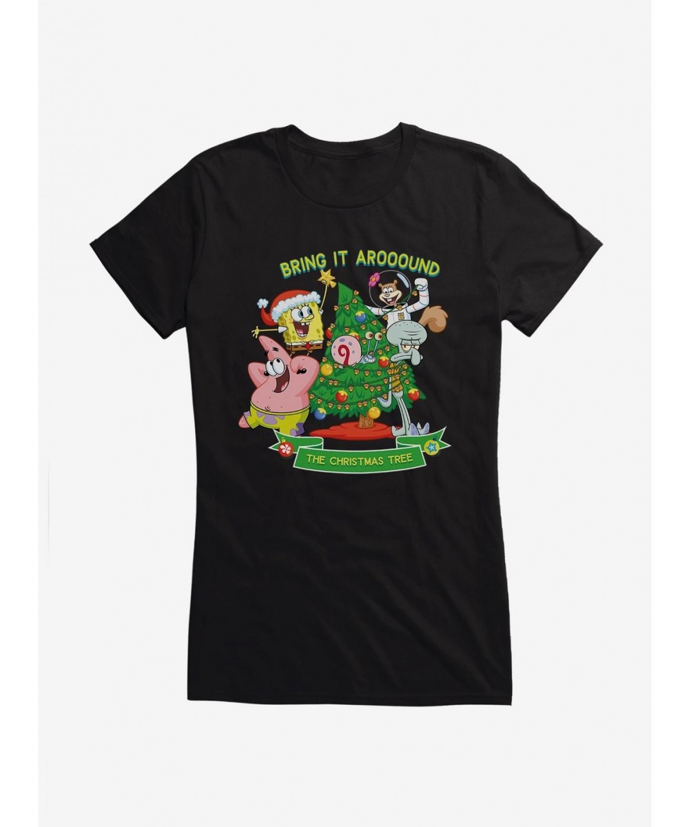 Special SpongeBob SquarePants Around The Christmas Tree Girls T-Shirt $9.76 T-Shirts