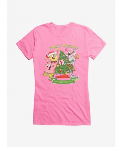 Special SpongeBob SquarePants Around The Christmas Tree Girls T-Shirt $9.76 T-Shirts