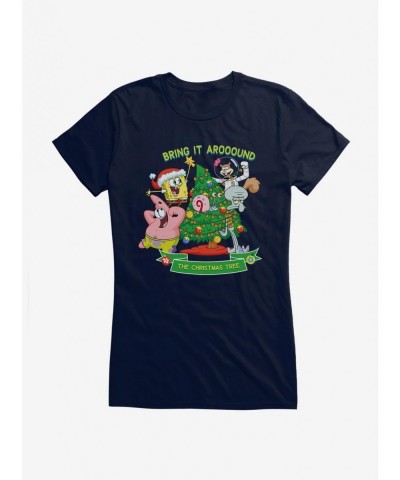 Special SpongeBob SquarePants Around The Christmas Tree Girls T-Shirt $9.76 T-Shirts