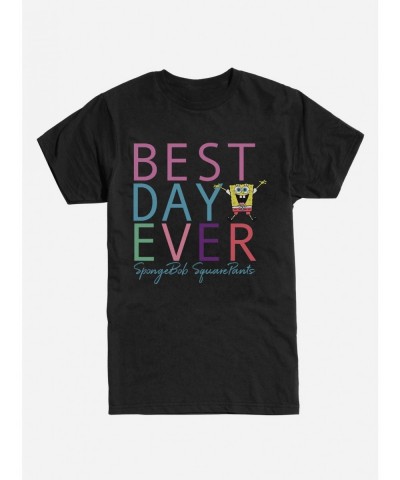 Special Spongebob Squarepants Best Day Ever Rainbow T-Shirt $9.37 T-Shirts