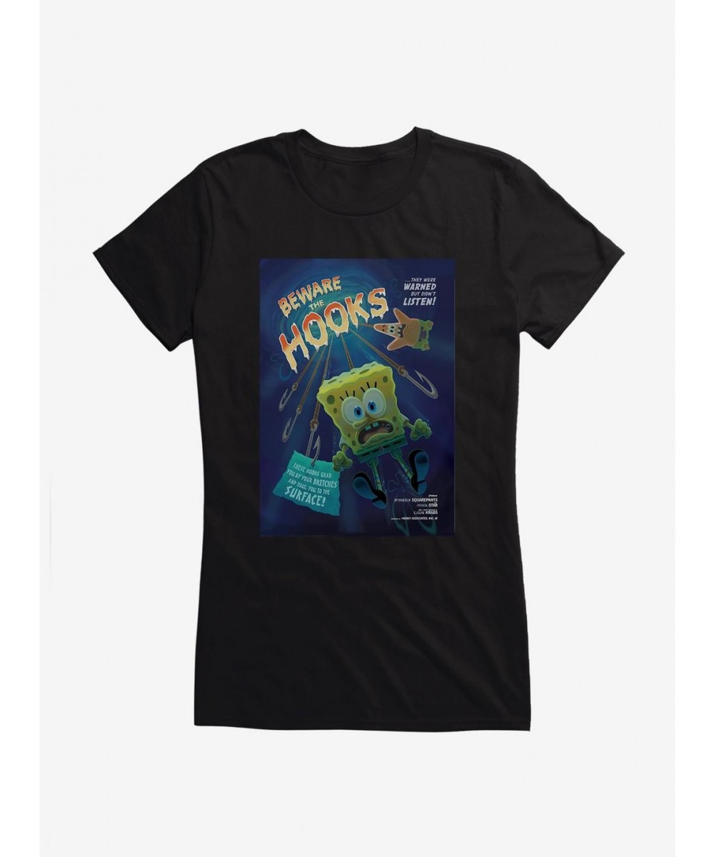 Low Price SpongeBob SquarePants Beware The Hooks Girls T-Shirt $9.96 T-Shirts