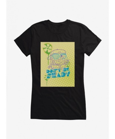 Fashion SpongeBob SquarePants Don't Be Shady Girls Black T-Shirt $7.57 T-Shirts