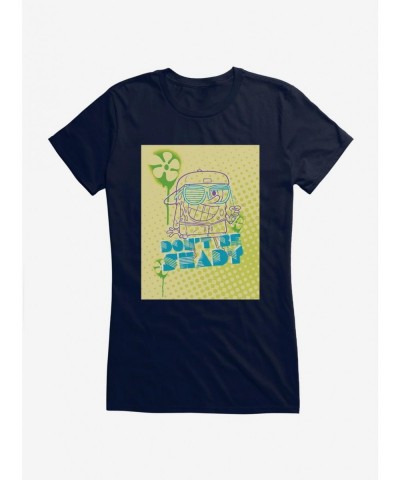 Fashion SpongeBob SquarePants Don't Be Shady Girls Black T-Shirt $7.57 T-Shirts