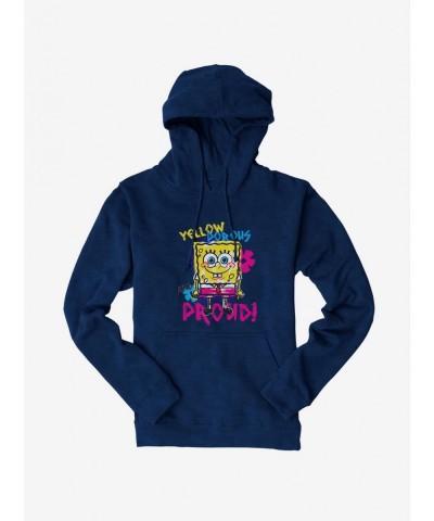 Cheap Sale SpongeBob SquarePants Yellow, Porous And Proud Hoodie $15.80 Hoodies