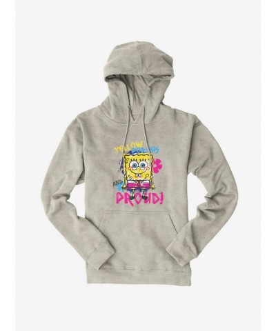 Cheap Sale SpongeBob SquarePants Yellow, Porous And Proud Hoodie $15.80 Hoodies