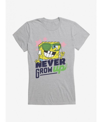 Festival Price SpongeBob SquarePants Never Grow Up Girls T-Shirt $9.76 T-Shirts