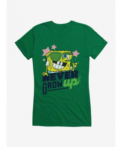 Festival Price SpongeBob SquarePants Never Grow Up Girls T-Shirt $9.76 T-Shirts