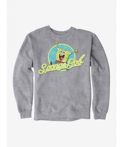 Limited-time Offer SpongeBob SquarePants Neon Circle Logo Sweatshirt $13.28 Sweatshirts