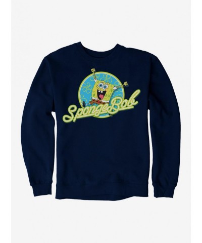 Limited-time Offer SpongeBob SquarePants Neon Circle Logo Sweatshirt $13.28 Sweatshirts