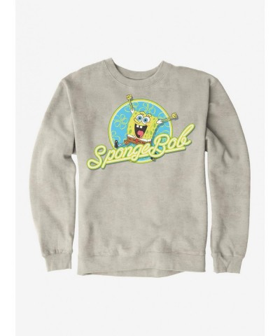 Limited-time Offer SpongeBob SquarePants Neon Circle Logo Sweatshirt $13.28 Sweatshirts