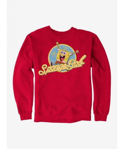 Limited-time Offer SpongeBob SquarePants Neon Circle Logo Sweatshirt $13.28 Sweatshirts